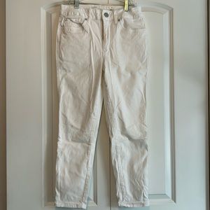 Seven7 High Rise Skinny Crop White Jeans, Size 8